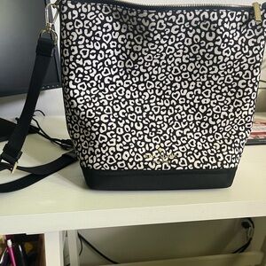 Kate Spade Black and White Leopard Shoulder Bag